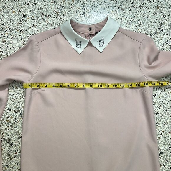 New Victoria Beckham Easter bunny rabbit collar pink mini dress XS - Picture 5 of 6